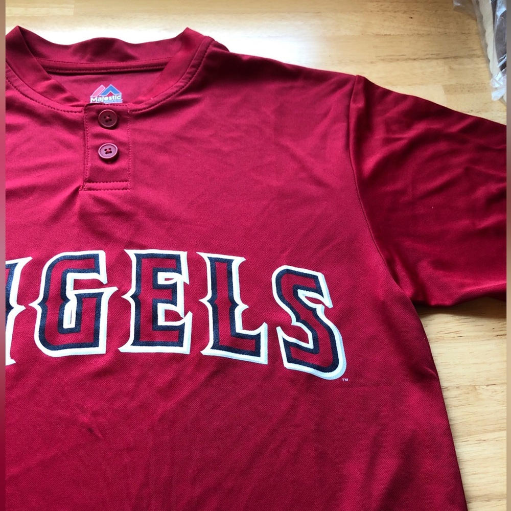 MLB Youth Size Medium Angels T Shirt Majestic Baseball